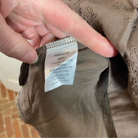 Hyacinth House Textured Becca Mini Dress Brown size medium cottagecore prairie - Picture 4 of 10